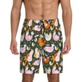 thumbnail image 3 of Lsque Roosters and Chicks Mens Sleep Pajama Shorts,Short Pajama Pants, Cotton Ultra-Soft Knit-3X-Large, 3 of 9