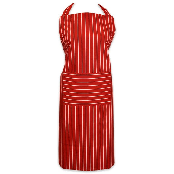 DII Stripe Chef Apron Tango Red