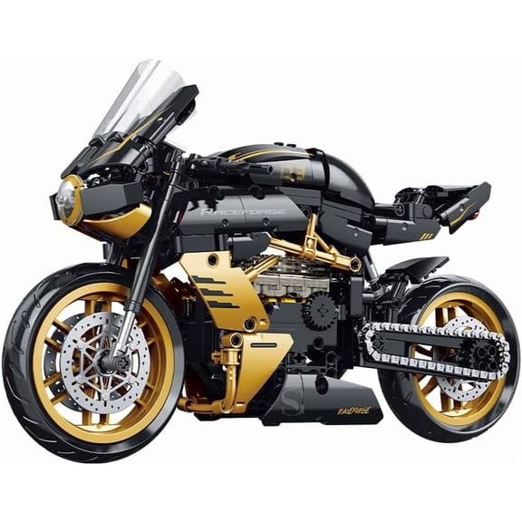 BrixVibe Motorcycle Building Blocks Set Compatible with Lego Motorcycle Model Kits for Adults Boys
