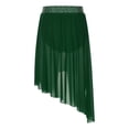 thumbnail image 2 of Venjoe Sequin Rhinestones Lyrical Dance Dress for Women Split Irregular Hem Skirt for Stage Performance Green L, 2 of 7