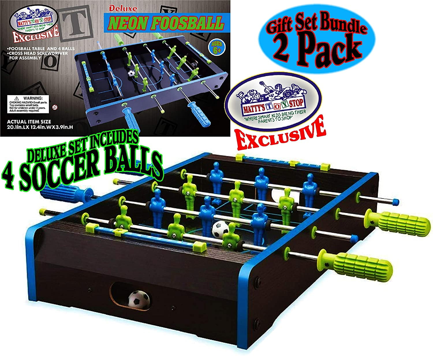 Neon Wooden Tabletop 4 In 1 Multi Game 20x18.5