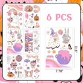 thumbnail image 5 of Kreatwow Halloween Groovy Party Decoration 6Pcs Halloween Groovy Window Clings Halloween Window Decorations Happy Halloween Double-Printed Hippie Ghost Boho Rainbow Pumpkin Decal for Home Party, 5 of 6