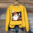 thumbnail image 2 of Towmus Halloween Sweatshirts for Women Pumpkin Shadow Sweater Cute Special Season Sweatshirt Funny Graphic Clothes, 2 of 4