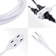 thumbnail image 4 of JASCO PRODUCTS CO Regleta de alimentación de 3 tomacorrientes GE, cable de extensión de 12 pies, 2 clavijas, calibre 16, cubiertas de salida de seguridad de giro para cerrar, blanco, 51954, 4 of 6
