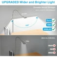 thumbnail image 2 of Dual Head LED Floor Lamp, 18W 2000LM Dimmable Adjustable Gooseneck Reading Lamp, Eye Caring Craft Light for Tattoo, Sewing and Puzzle, Standing Floor Lamp for Living Room, Bedroom, Office, Silver, 2 of 15