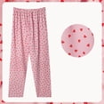 thumbnail image 4 of ManxiVoo Summer Short Sleeve Pajama Set 3 Piece with Lapel Top and Pants Plus Size Home Wear XXL Size Pink, 4 of 4