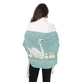 thumbnail image 4 of FORMRS Womens Scarf Winter Soft Long Big Warm Shawls Wrap Tassel Scarves, White Cartoon Swan, 4 of 9
