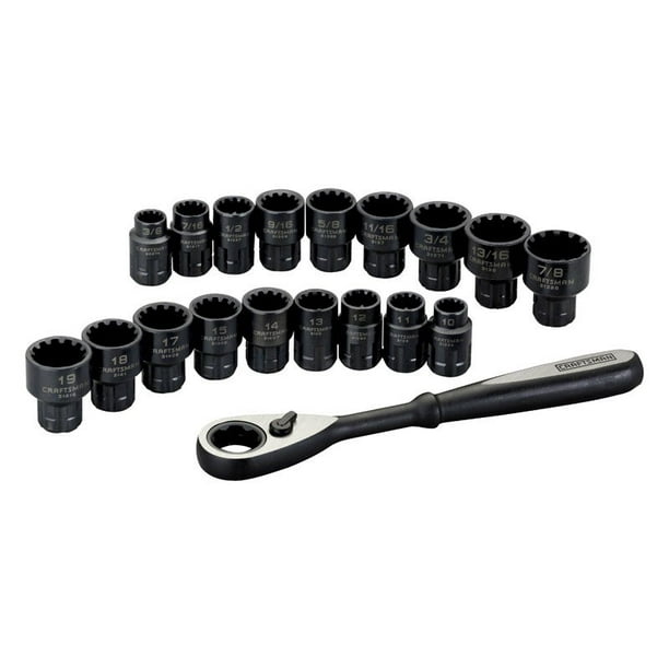 Craftsman Socket And Ratchet Set Deep 3/8 " Drive 3/8 "