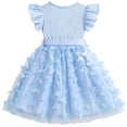 thumbnail image 5 of IPIO Girls Butterfly Princess Dress, A-Line Party Outfit with Flutter Sleeves for Birthday and Special Occasions, 5 of 6