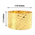 thumbnail image 3 of Efavormart 4 Pack | Shiny Gold Basket Weave Napkin Rings, Metallic Napkin Holders, 3 of 11