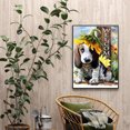 thumbnail image 3 of 5D DIY diamante pintura completo redondo taladro bienvenida perro pared decoración Rhinestone arte Hugtrwg Para estrenar, 3 of 9