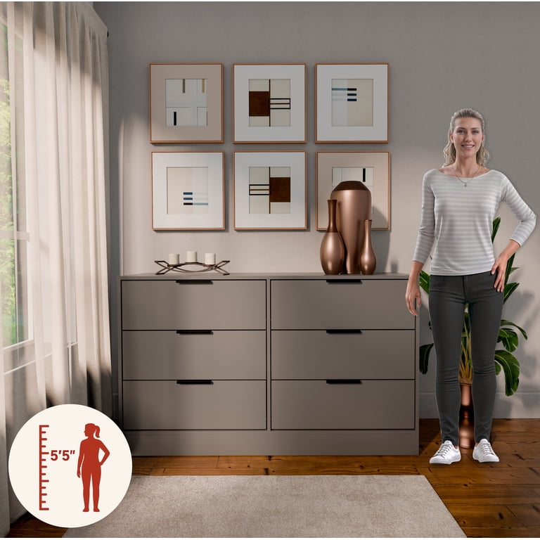 R.M.W.NページフルセットAC2096HB #ストームグレーXL寸 Kappesberg Fresno Modern 6-Drawer Dresser, Gray – Bedroom Storage