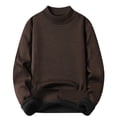 thumbnail image 4 of Men's Mock Neck Sweatshirt Solid Color Pullover Top with Ribbed Trim Relaxed Fit Fall Casual Sweatshirts, 4 of 4