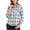 Light Blue, variant on Plaid Long Sleeve Womens Shirts Long Sleeve Button Down Shirt Plus Size Fall Blouse Loose Fit Oversized Blouses Business Work Shacket Jacket Light Blue XXL