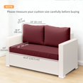 thumbnail image 2 of Ensemble de Coussins d'Extérieur pour Causeuse 3 Pcs, Coussins de Remplacement pour Meubles de Patio Rouge Vin avec 1 Coussin d'Assise et 2 Coussins de Dossier, Tissu Résistant à la Décoloration pour Jardin, Véranda Ou Salon, 2 of 7