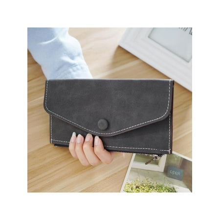 Fashion Women Clutch Bag Purse Card Holder Soft Leather Wallet Phone Bag for under 5.5-inch