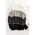 thumbnail image 4 of ABPHQTO Suéter tipo jersey de punto con bloques de color negro para mujer, 4 of 5