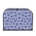 thumbnail image 2 of Honeii Blue And White Flowers Print 4 slice Toaster Cover, Two Slice Toaster Dust-proof Cover For Kitchen Small Appliance and Fingerprint Protection, 2 of 7