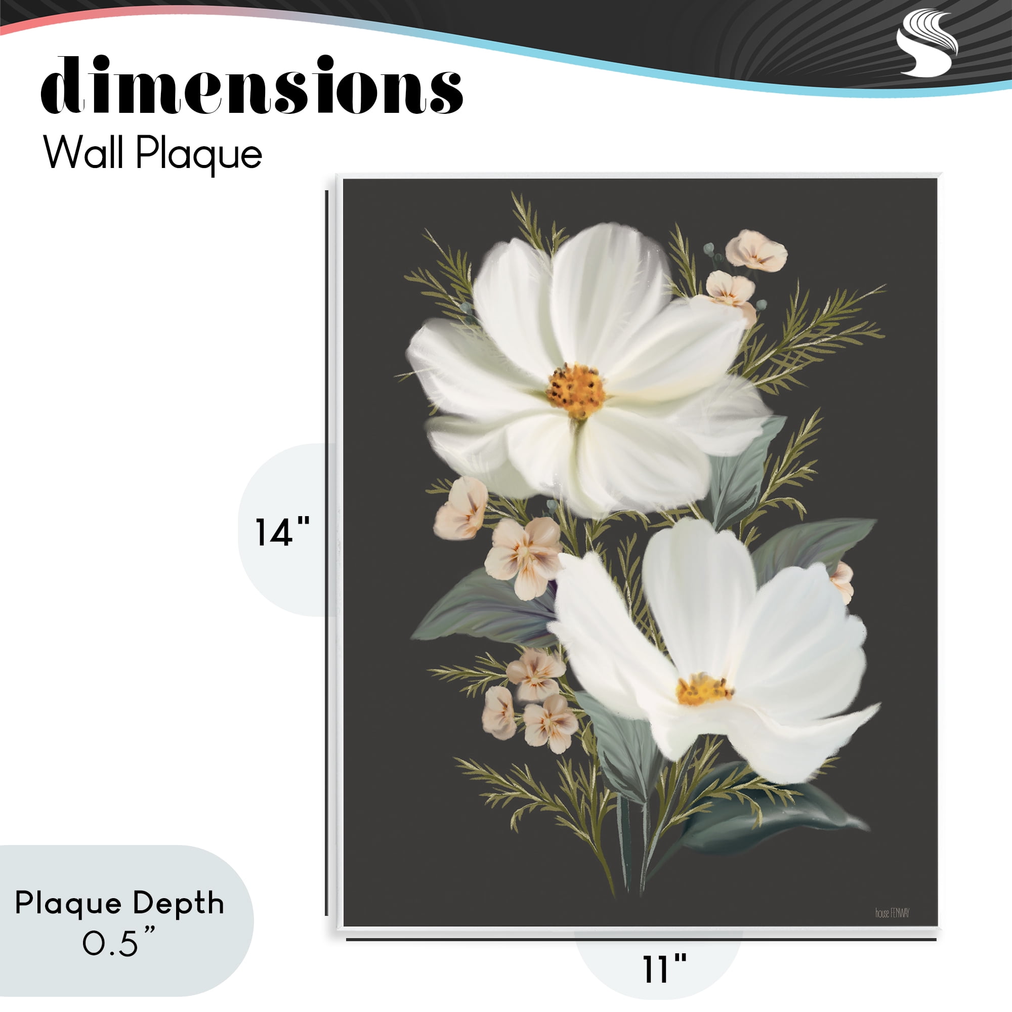Stupell Industries Old Lace Cosmos Wall Plaque Art, design by House Fenway