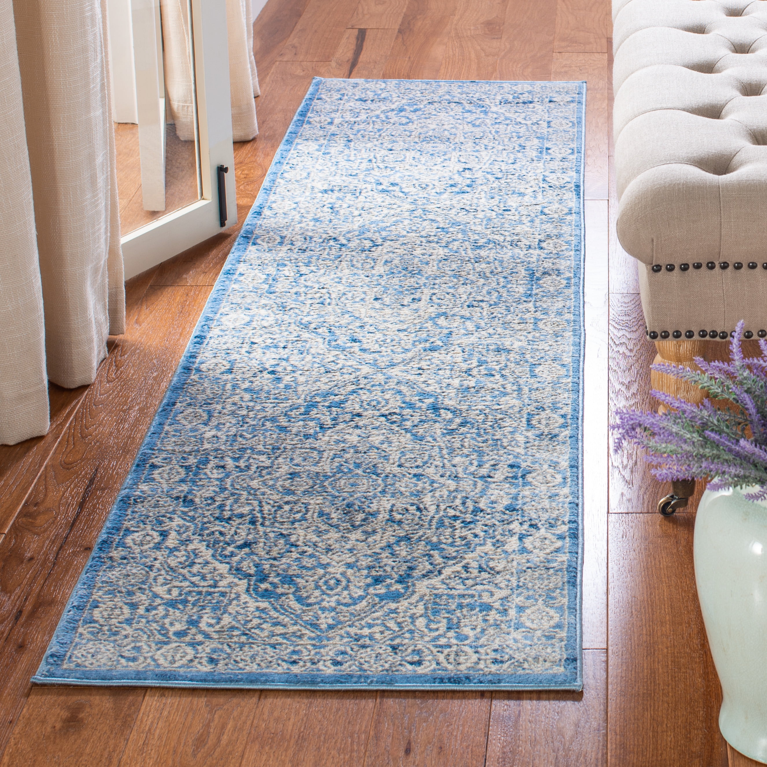 Safavieh Brentwood Adams Oriental Runner Rug, Ivory/Navy, 2'6" x 22'