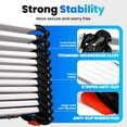 thumbnail image 5 of Foldable Folding Staircase, 12 Steps Black & White Splicing Attic Ladder with 1102 lbs Load Capacity for Indoor & Outdoor, 5 of 8
