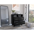 thumbnail image 3 of TUHOME Portanova Two Drawer Dresser - Black  Engineered Wood, 3 of 3