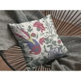 thumbnail image 5 of Hiding Peacock Indoor/Outdoor Fabric Pillow with Zip in Burgundy on White16x16, 5 of 5