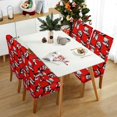 thumbnail image 3 of Merry Christmas Chair Covers for Dining Room Set Of 4, Santa Claus Stretch Dining Chair Cover 4 Pieces, Washable Kitchen Xmas Chair Slipcovers 4 Pack, Removable Seat Protector for Christmas Decor, 3 of 6