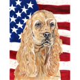 thumbnail image 1 of Carolines Treasures SC9514CHF Cocker Spaniel Buff USA American Flag Flag Canvas House Size, 1 of 4