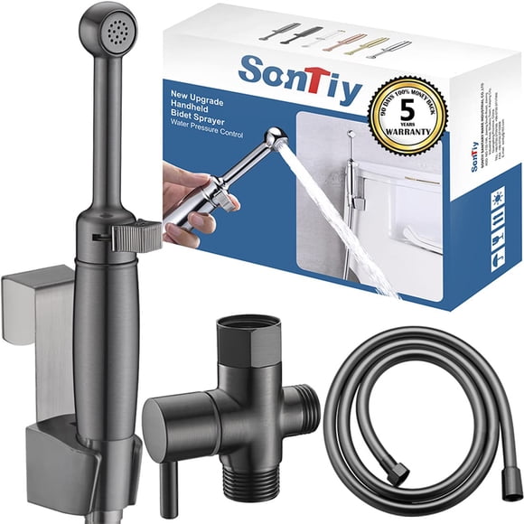 Pulverizador portátil para bidé Faucet SonTiy de 7,2 pulgadas, latón negro