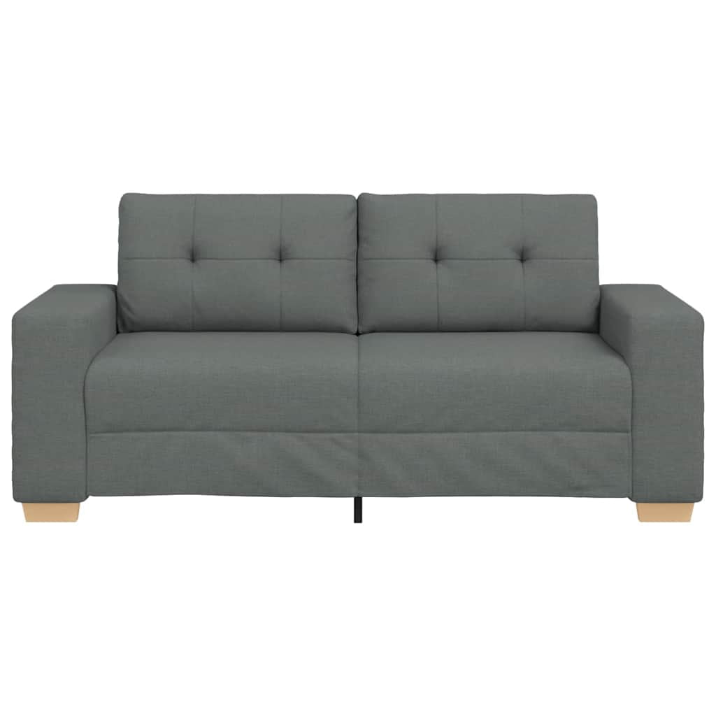 vidaXL Loveseat Sofa Dark Gray 55.1" Fabric