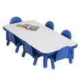 thumbnail image 3 of BASELINE Toddler 60" x 30" Rectangular Table & Chair Set - Solid Royal Blue, 3 of 5