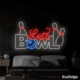 thumbnail image 4 of Craftnamesign Let's Bowl Neon Sign, Bowling Club LED Sign, Game Room Decor, 4 of 4