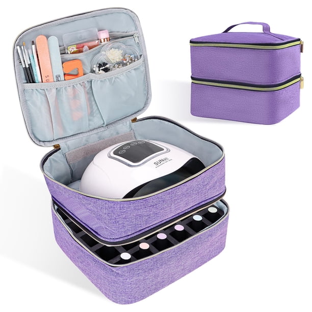 Estuche organizador para esmaltes de uñas ALSLEA con capacidad para 30 botellas
