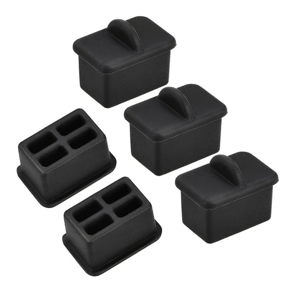 SFP-A Port Slot Cap Cover Anti-Dust Stopper Black Silicone 5pcs