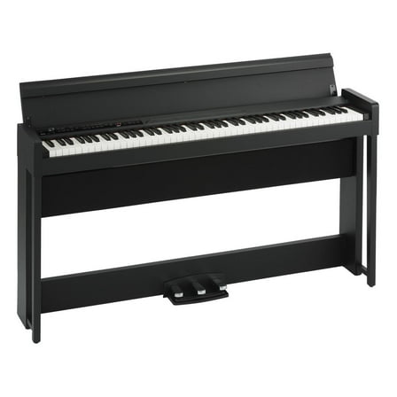 Korg C1 Air Bluetooth 88 Key Digital Piano with Real Weighted Hammer Action 3 Keyboard, Black