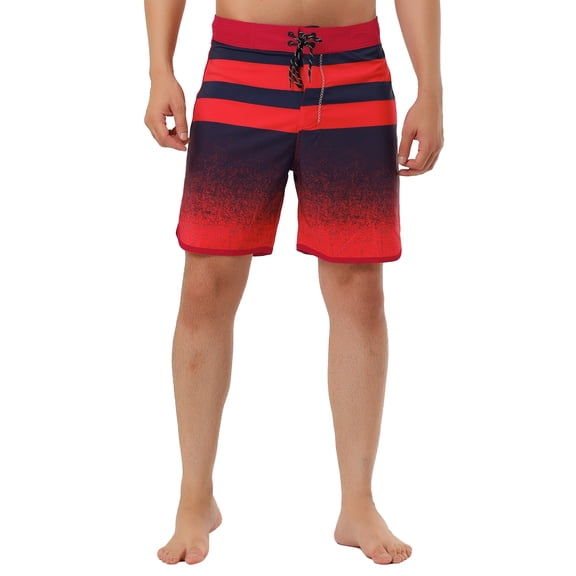 Lars Amadeus Men's Shorts Swim Shorts Drawstring Waist Summer Board Shorts