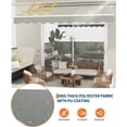 thumbnail image 5 of 12'x10' Retractable Patio Awning, Waterproof Sun Shade with Manual Crank Handle, Aluminum Frame & 280g/㎡ Polyester Fabric for Deck, Porch & Balcony, 5 of 7
