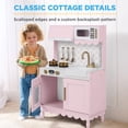 thumbnail image 5 of Best Choice Products Toddler Kitchen Playset, Wooden Kids Toy Kitchen w/ Microwave, Oven, 5pcs & Storage - Blush Pink, 5 of 10