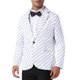 thumbnail image 4 of BLAZER RAYADO INSPIRE CHIC para hombres, chaqueta de traje con patrón de rayas, abrigo deportivo de solapa muesca, 2XL, blanco, 4 of 4