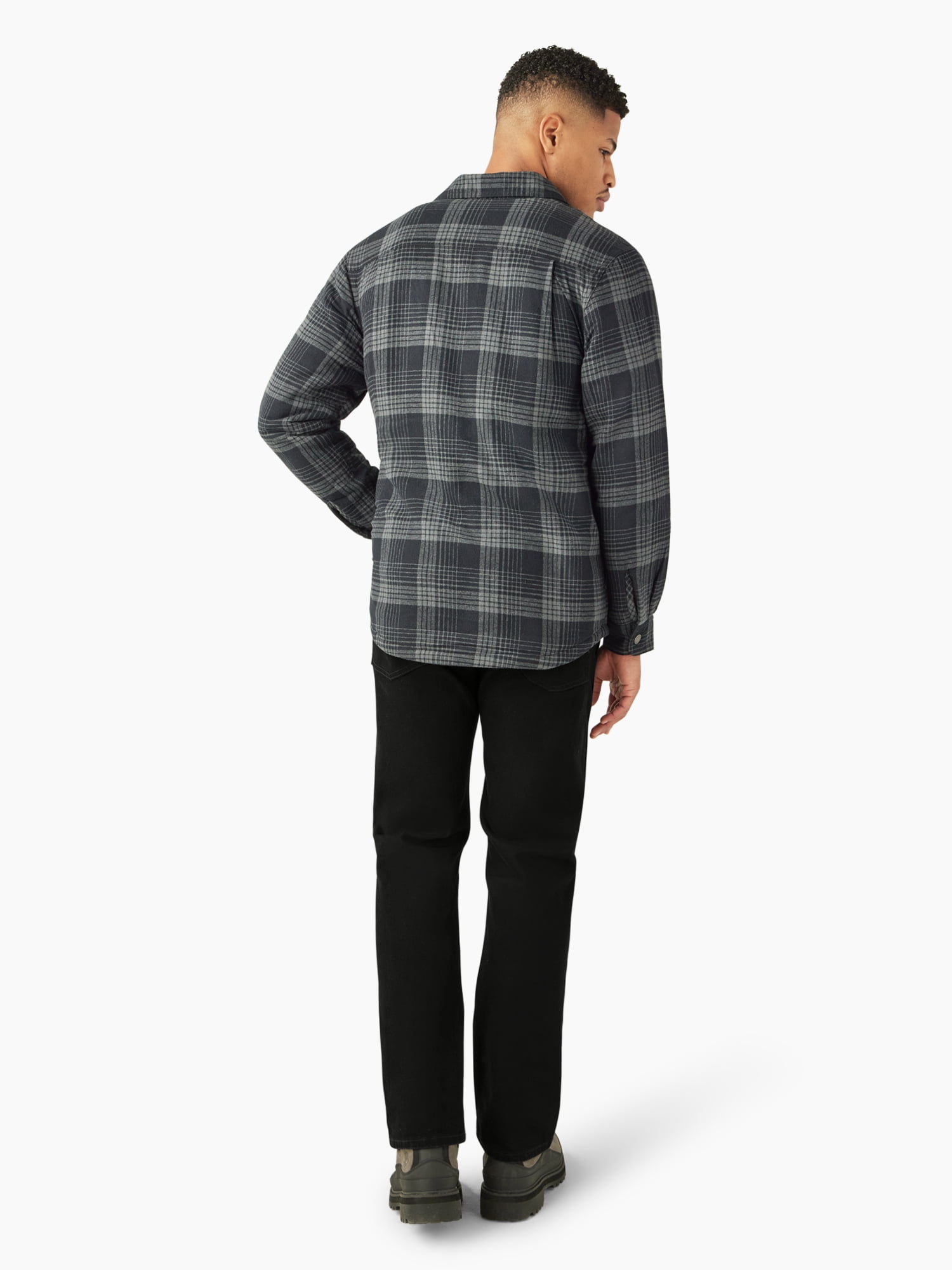 Genuine Dickies Men's Fleece Lined Flannel Shirt Jacket