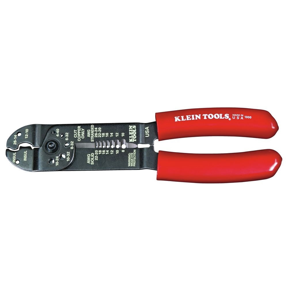 Details about   Klein Tools Wire Stripper Cutter 11054 for 8-16 AWG Solid Wire 10-18 AWG 