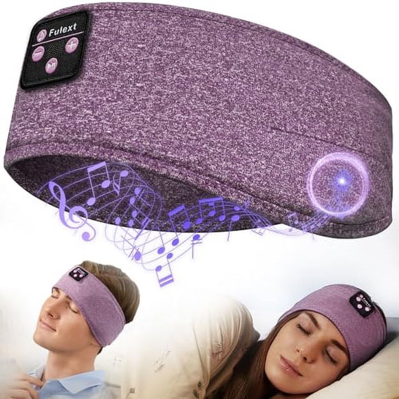Fulext Sleep Headphones Bluetooth Headband,Sleeping Headphones Sports Headband Headphones, Long Time Play Sleeping Headsets with Built in Speakers Perfect for Workout,Running,Yoga