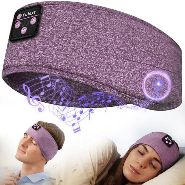 Fulext Sleep Headphones Bluetooth Headband,Sleeping Headphones Sports Headband Headphones, Long Time Play Sleeping Headsets with Built in Speakers Perfect for Workout,Running,Yoga
