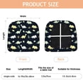 thumbnail image 3 of DarkBlue Cartoon Dinosaurs Leaves Pattern Seat Covers for Dining Room Chairs Set Of 4,Stretch Printed Washable Chair Seat Cover with Elastic Ties and Button,Removable Waterproof Couch Cushion Covers, 3 of 6