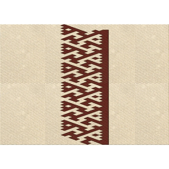 Ahgly Company Indoor Rectangle Patterned Moccasin Beige Area Rugs, 5' x 8'