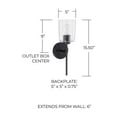 thumbnail image 2 of Capital Lighting 628511-449 Greyson 16" Tall Bathroom Sconce - Black, 2 of 7