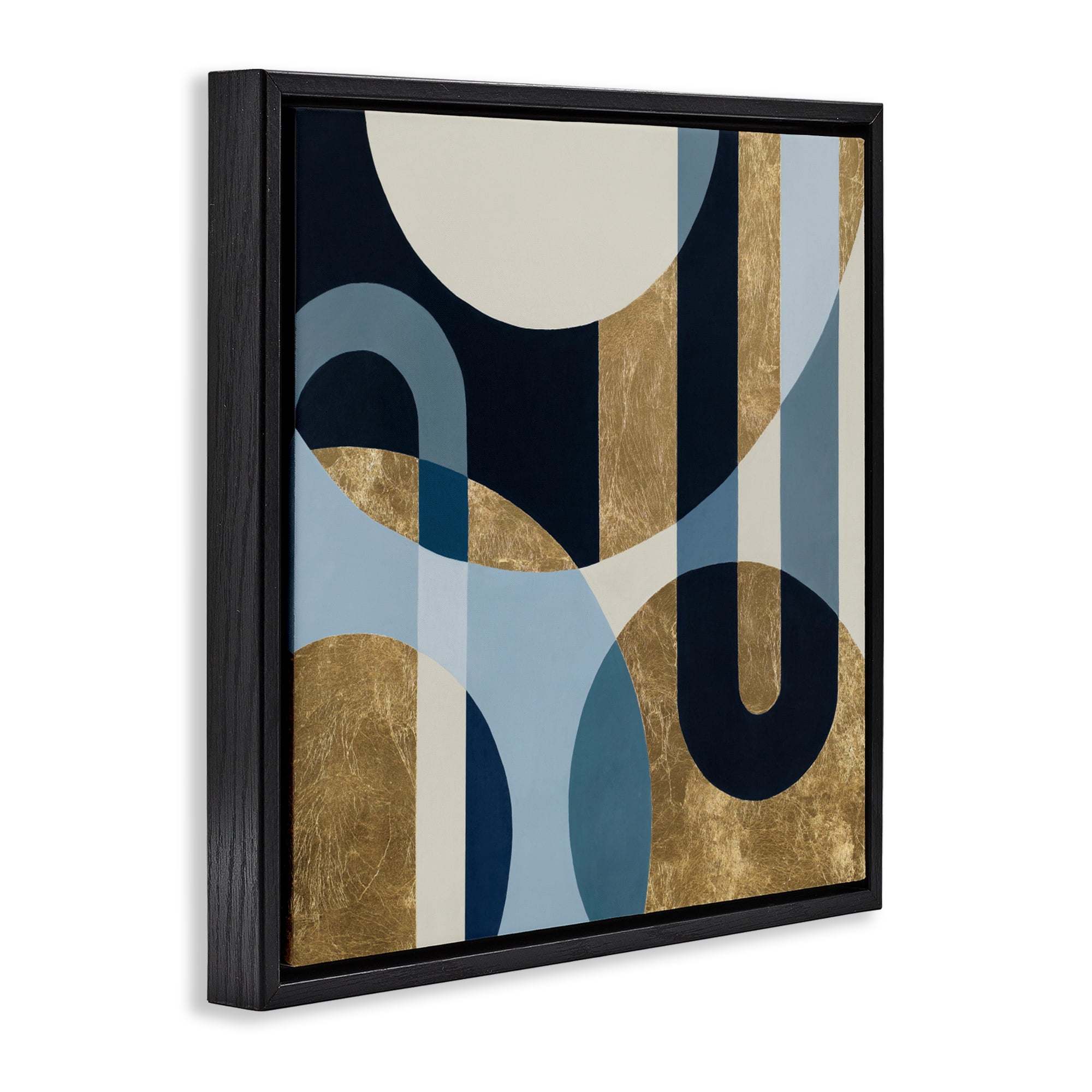Stupell Industries Earthly Shapes & Arches Black Framed Floater Canvas Wall Art, design by Max Maxx