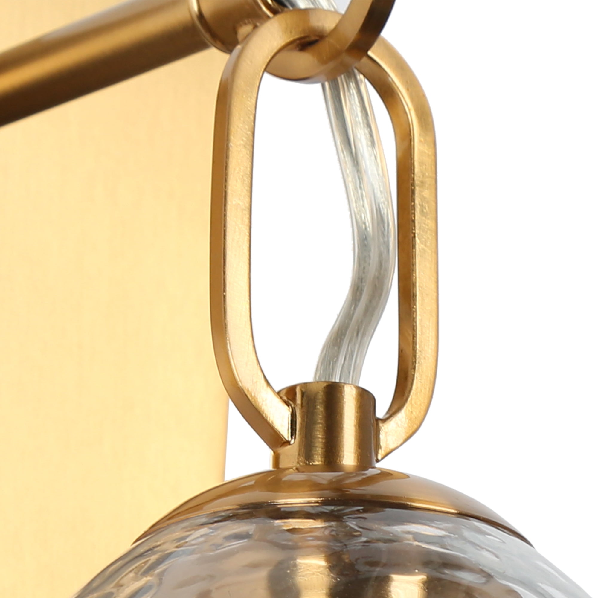 LNC Blobfish 5.1-in W 1-Light Polished Gold Modern/Contemporary LED Wall Sconce