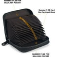 thumbnail image 4 of Credit Card Holder Blocking Credit Card Wallet 20 Slots Genuine Leather Small Card Case for Women or Men Accordion Wallet with Zipper(Black), 4 of 6